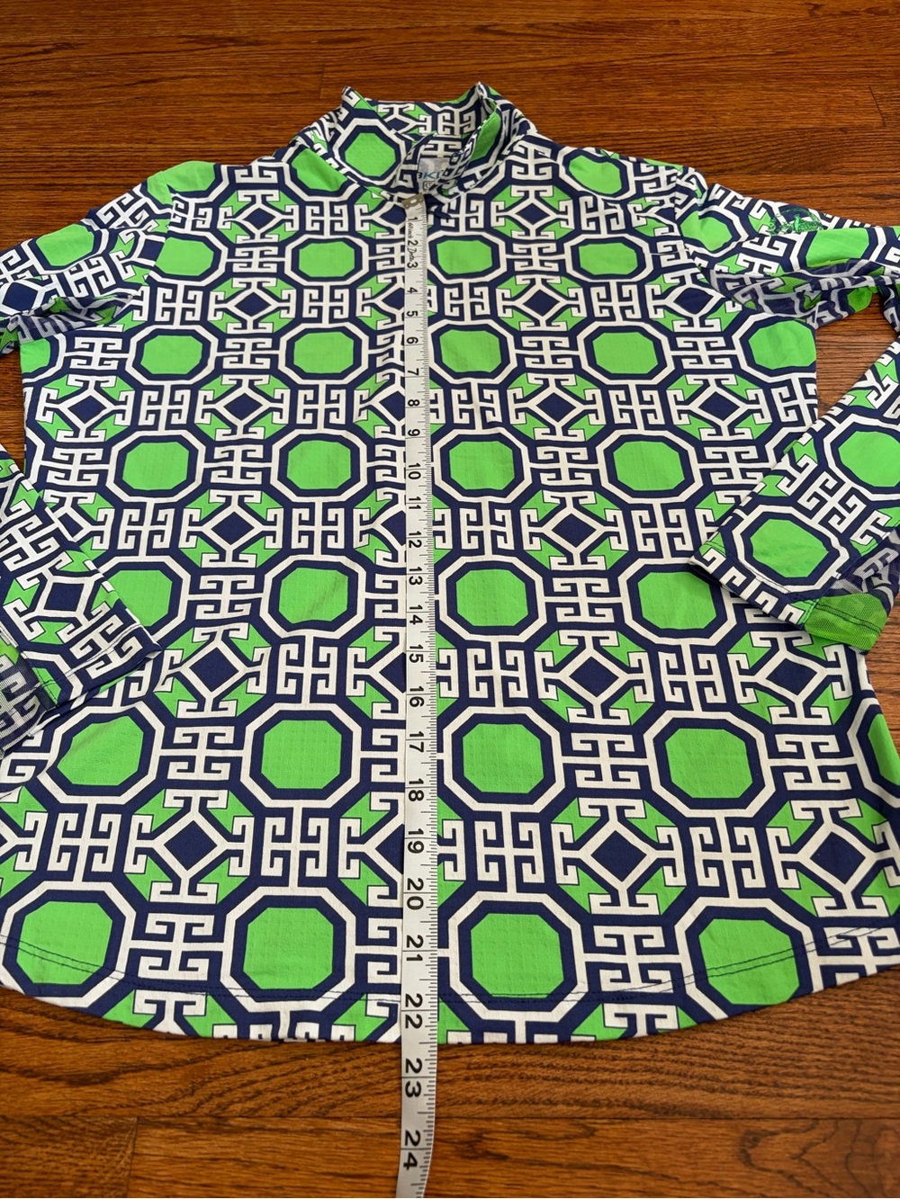 IBKUL Icifil Long Sleeve 1/4 Zip Sun Golf Pullover Classic Key Green Size Large - Picture 7 of 10